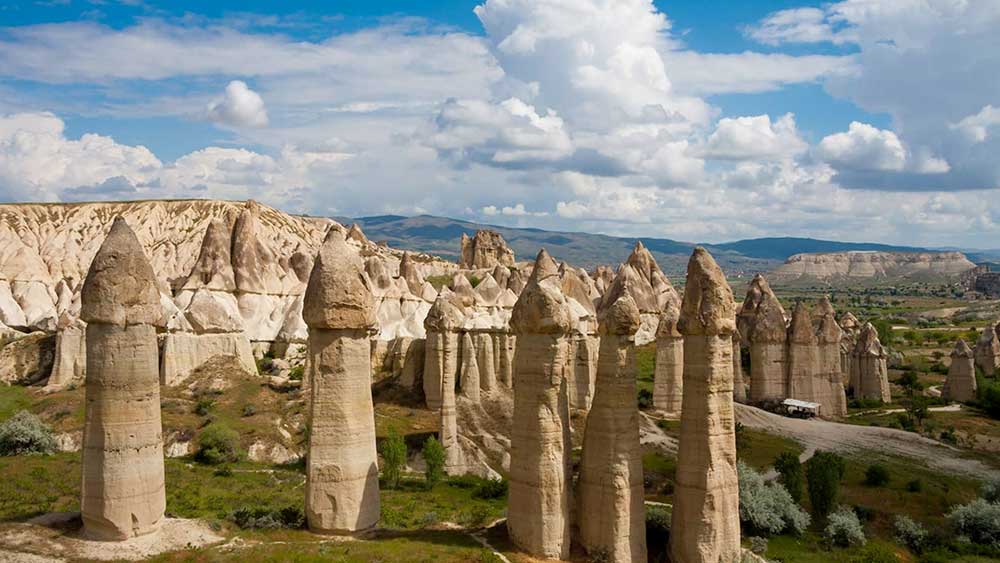 Le formazioni rocciose in Cappadocia, Turchia.